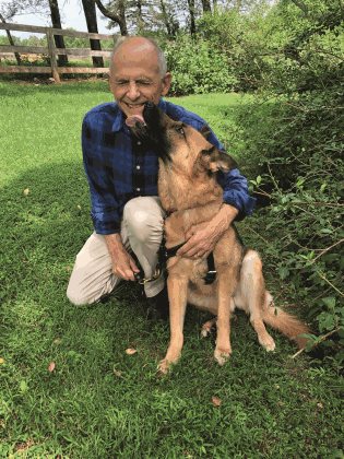 Judge David Tatel and his dog Viken