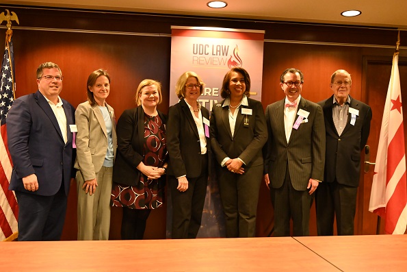 Past and present leaders of the District of Columbia Access to Justice Commission